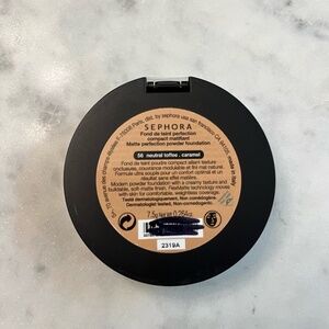 New Sephora Matte Perfection Powder Foundation Compact 56 NEUTRAL COFFEE CARAMEL